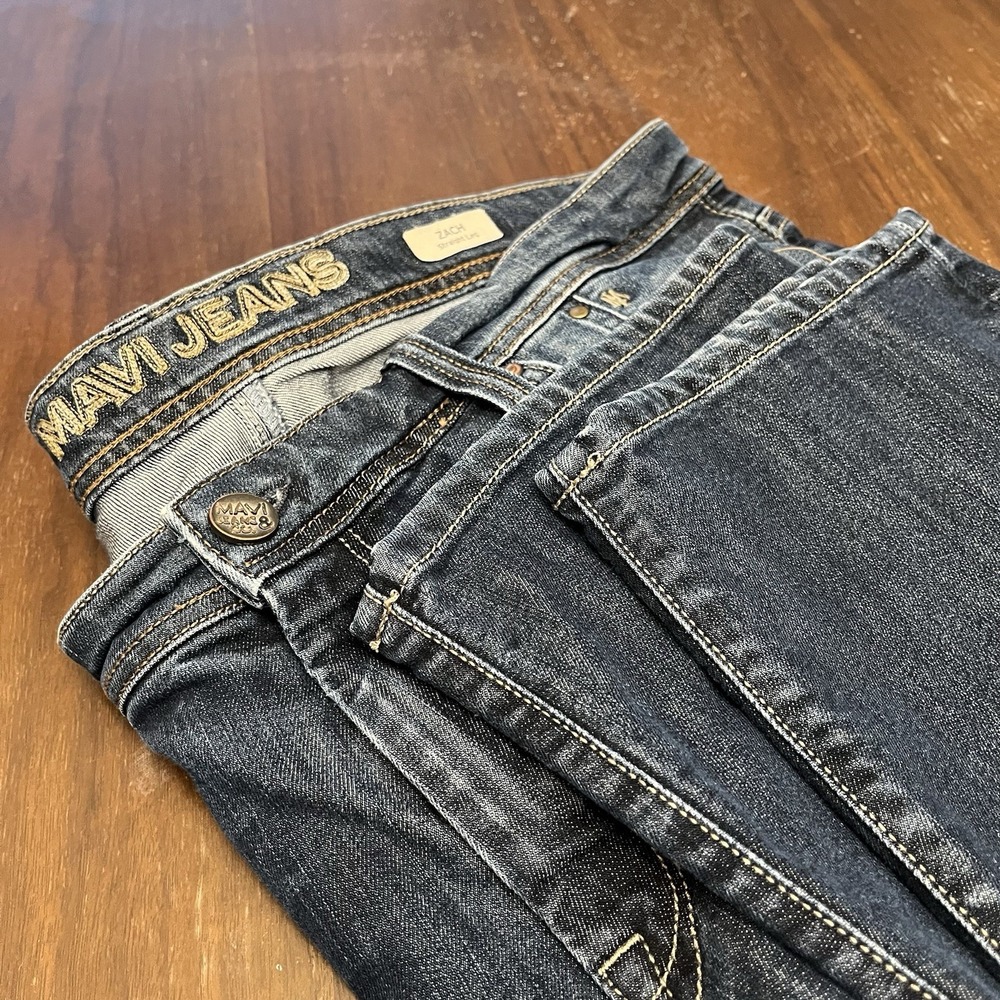 Mavi Jeans Zach Straight Leg Mens Size 38x30 Casual Stretch Blue Fade Denim